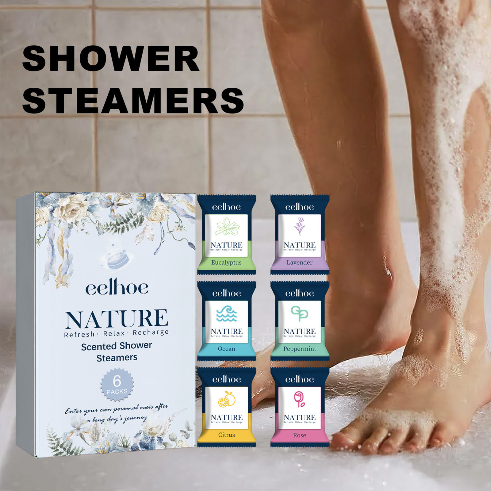 6pcs Aromatherapy Shower Table - Shower Steamer Tablet recension och pris