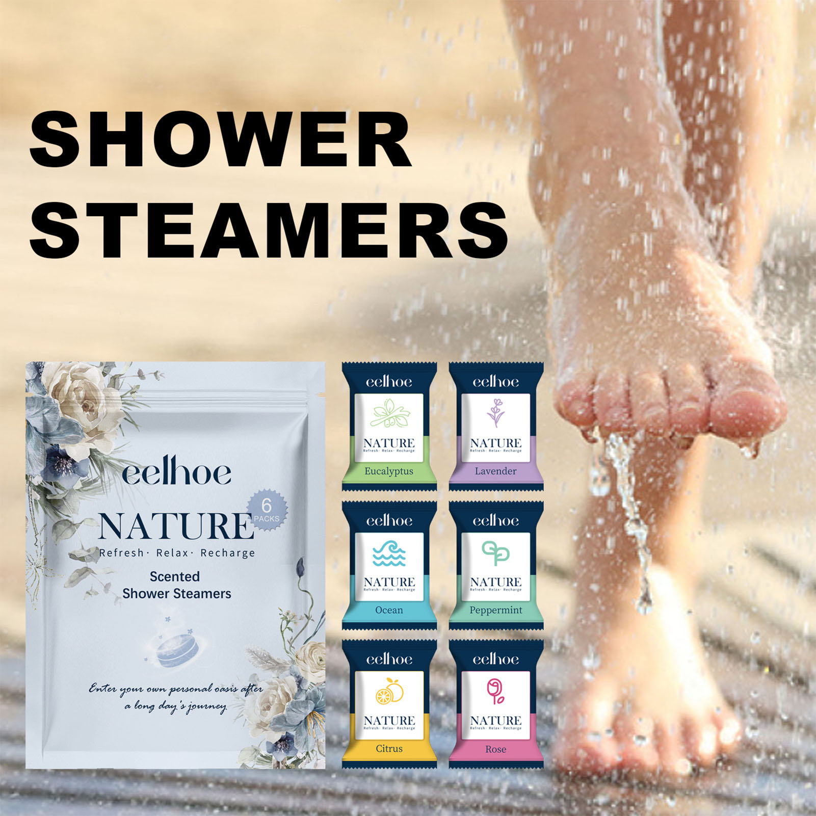 6pcs Aromatherapy Shower Table - Shower Steamer Tablet recension och pris