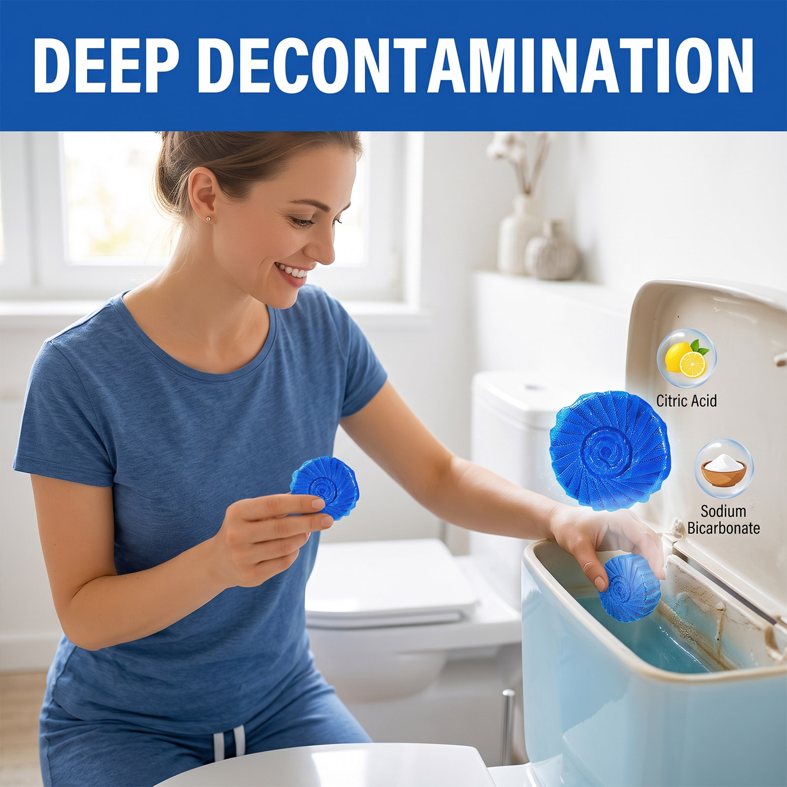 Toilet Bowl Cleaner Blocks Blu - Shower Steamer Tablet recension och pris