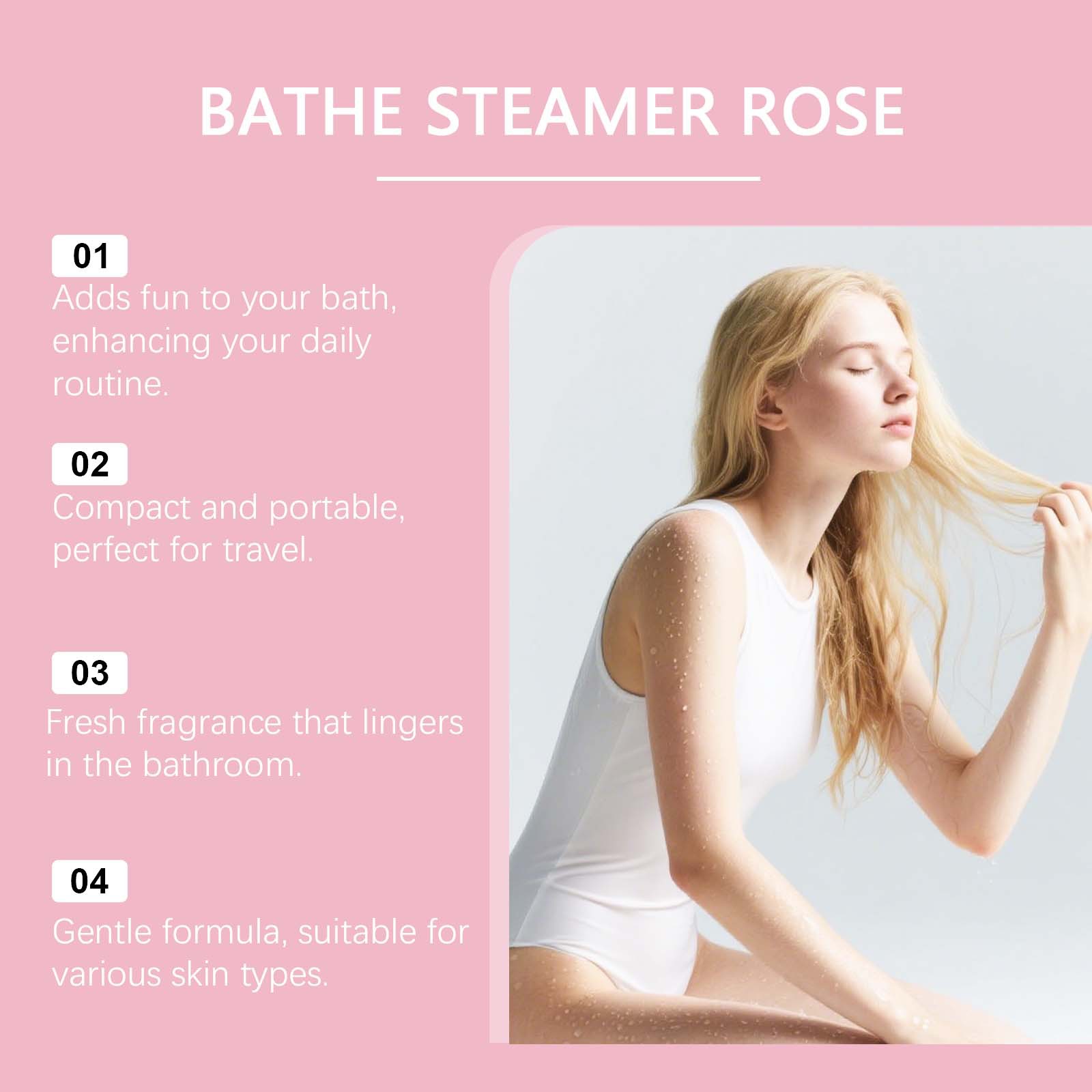 Jaysuing Rose Shower Tablets C - Shower Steamer Tablet recension och pris