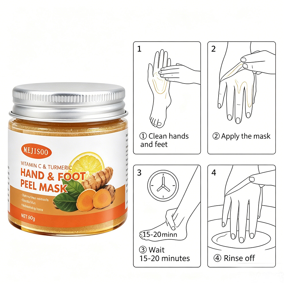 Vitamin C & Turmeric Hand & Fo - Foot Mask Peeling recension och pris