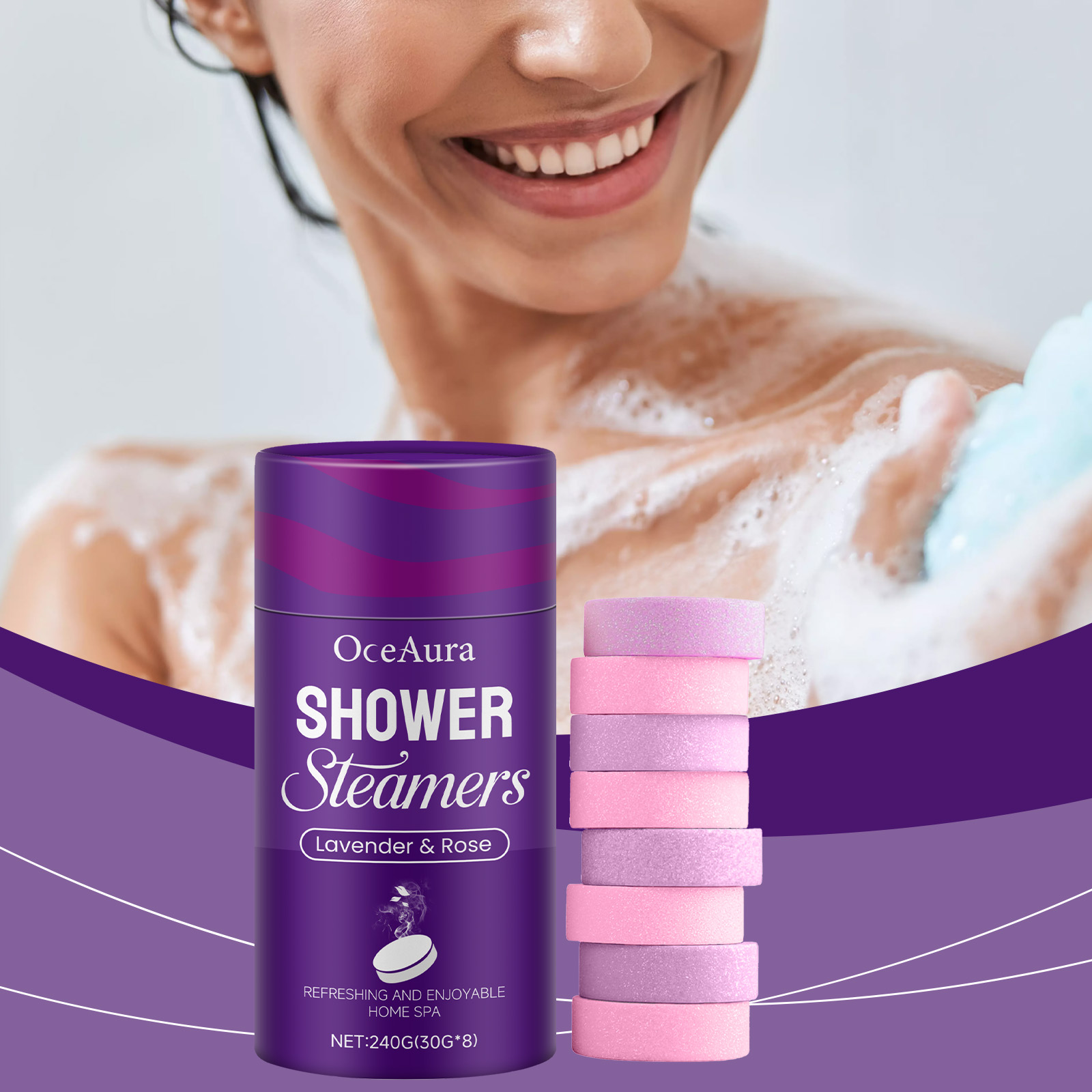 Rose Lavender Aromatherapy Sho - Shower Steamer Tablet recension och pris