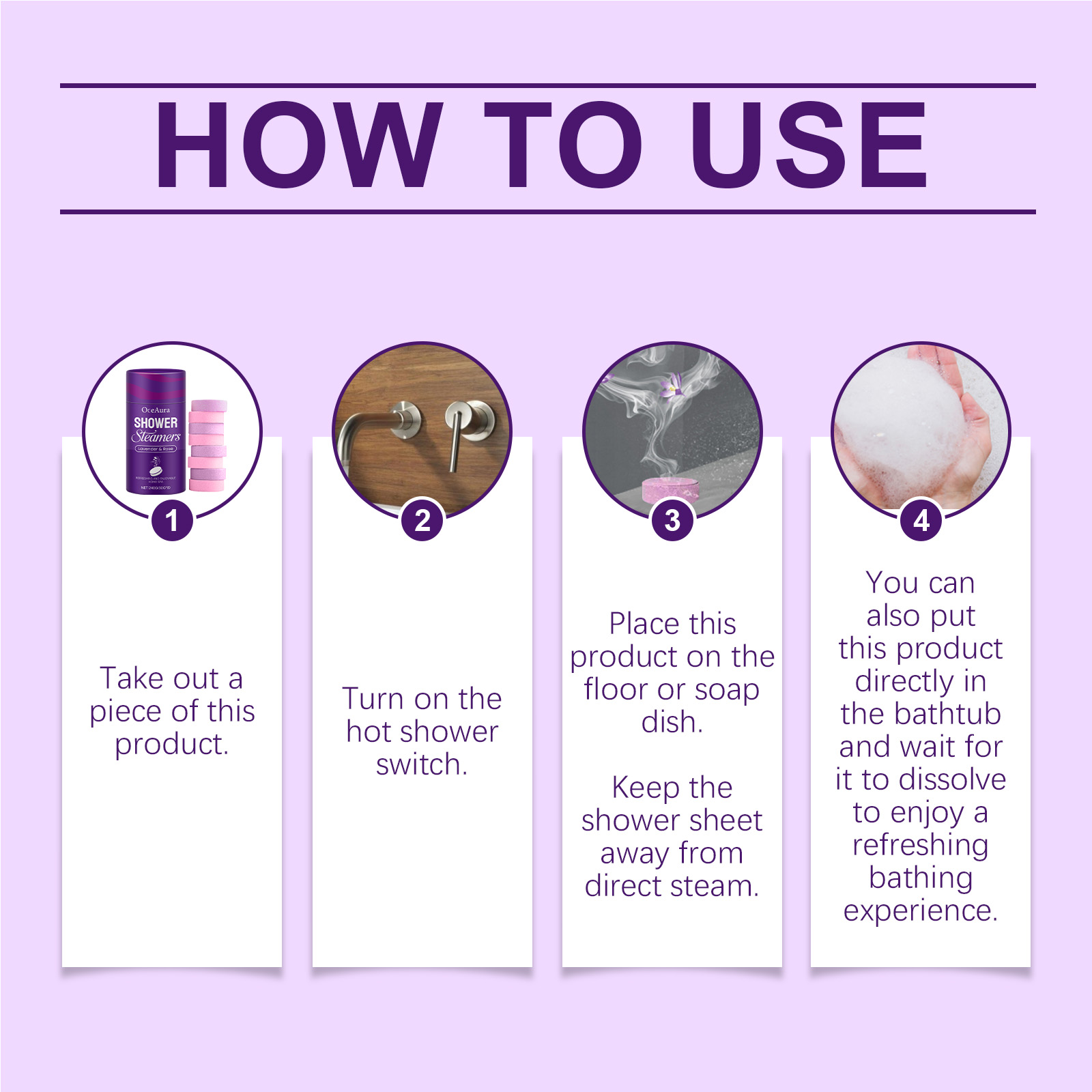 Rose Lavender Aromatherapy Sho - Shower Steamer Tablet recension och pris